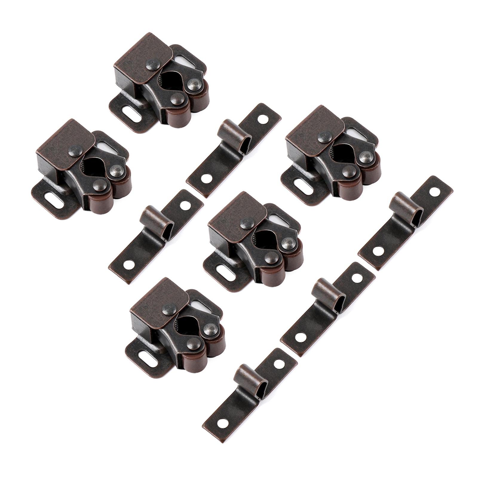 

5pcs Door CatchesDouble Roller Closet Catch with Screws Durable Cupboard Cabinet Door Catches for Home Furniture Durable B