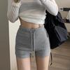 Women Sport Shorts Elastic Waistband Adjustable Drawstring Summer Outdoor Shorts Low-rise Gym