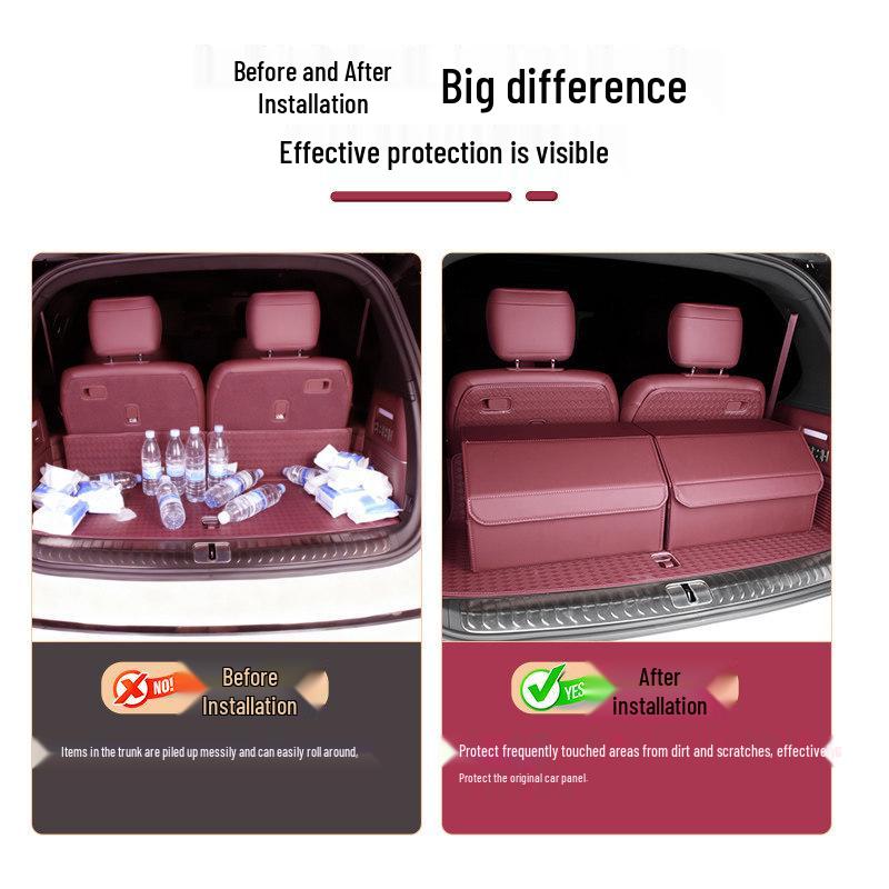 Compatible with 26 Nio ES8 Models: Trunk Storage Box, Foldable Organizer for Car Interior Accessories.
