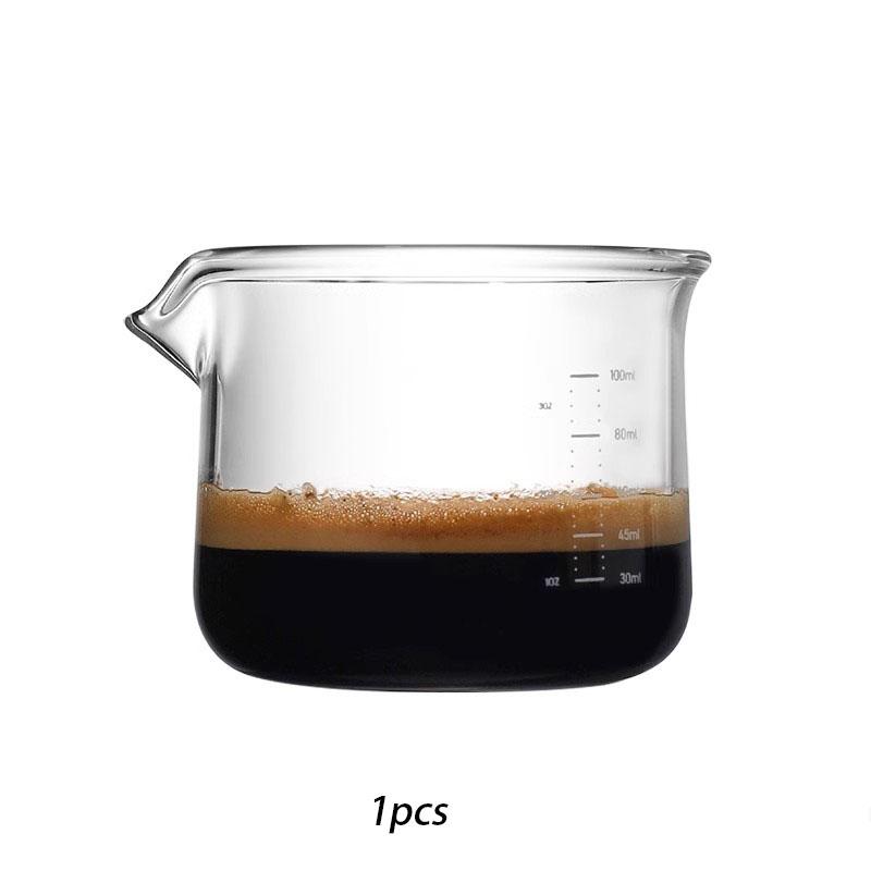 1/2pcs Espresso Measuring Cup 100ml Clear Scale Espresso Shot Glasses Coffee Extraction Cup Milk Cup Kitchen Coffee Accessories