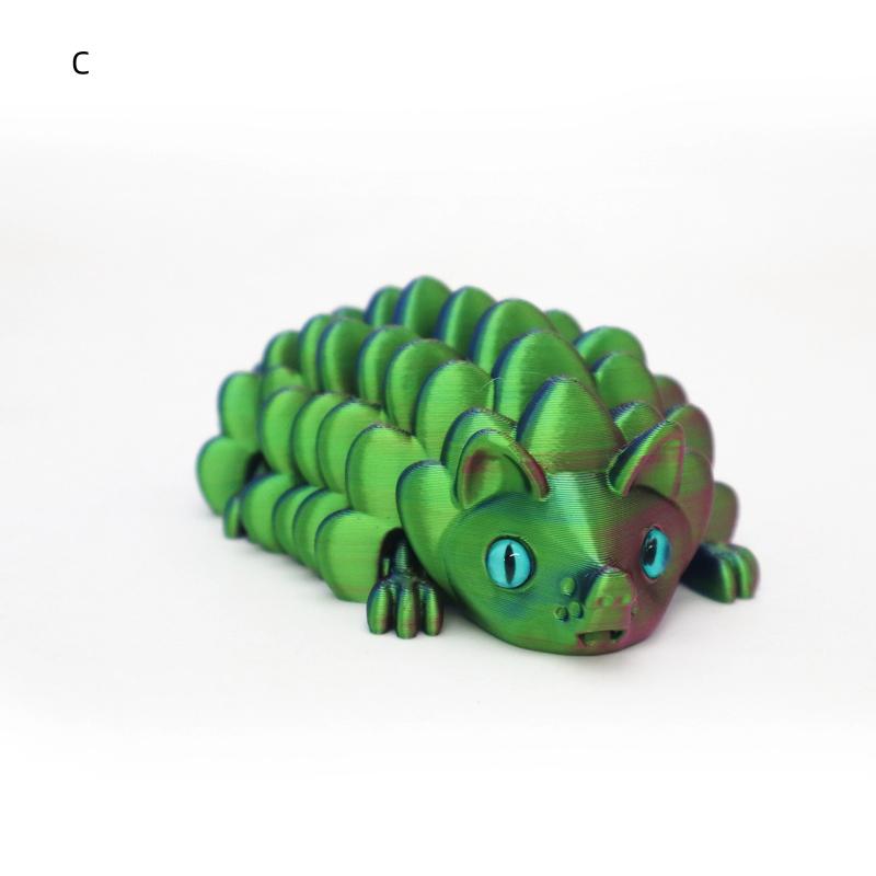 3D Printed Movable Hedgehog Figurine Simulation Snake Office Desktop Ornament 3D Printing Toys Christmas Gift