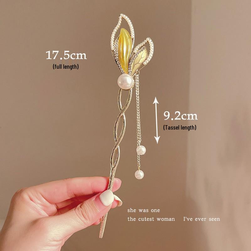 Tassel Flower Hairpin: Elegant Chinese Style Hanfu & Qipao Hair Accessory for Women