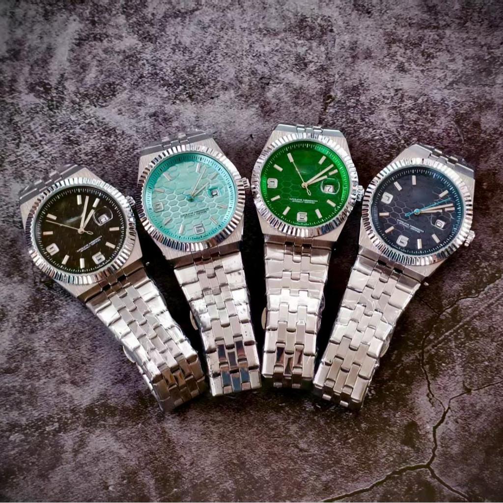 Men's Sport Quartz Watch with Tourbillon Design and Date Display