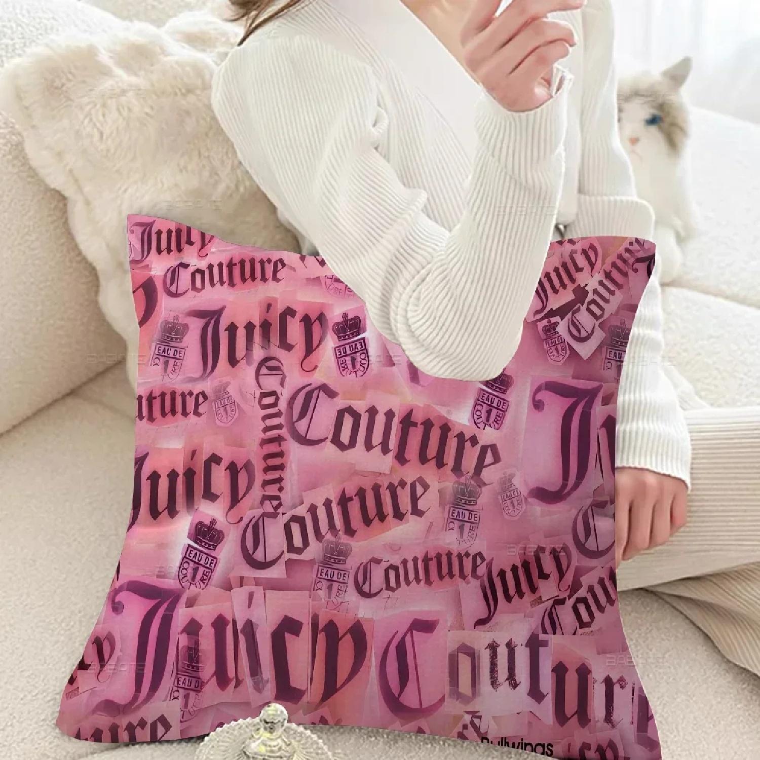 

Fashion J-juicy-couture Pillow s Cartoon Sofa Decorative Home Double-sided Printing Short Plush Cute Cushion e,(3) 66x66cm