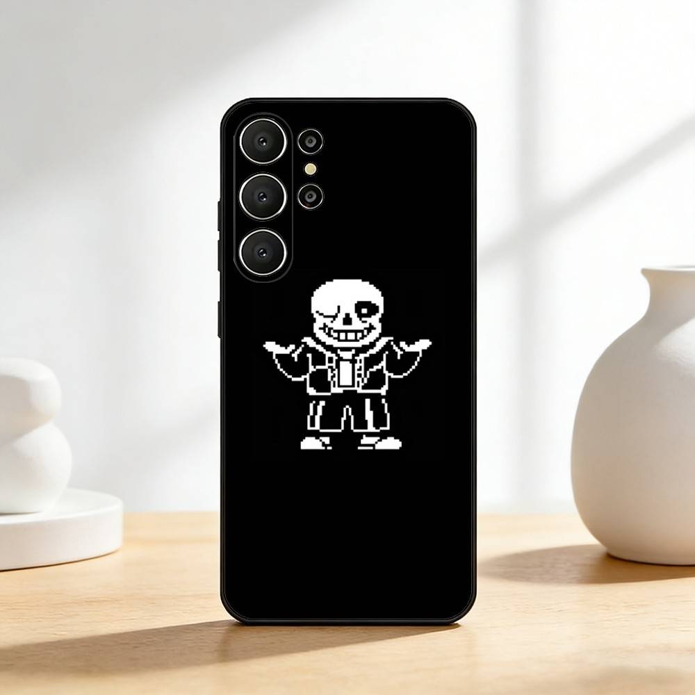 Чехол для телефона Game U-Undertale S-Sans Для Samsung S26,S25,24,23,22,30,21,10,9,Ultra,Plus,Lite,FE Мягкий Черный Чехол Samsung S20ULTRA5G