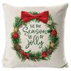 Christmas red and white elk snowflake Christmas tree linen pillow cushion cover home pillow cover European style