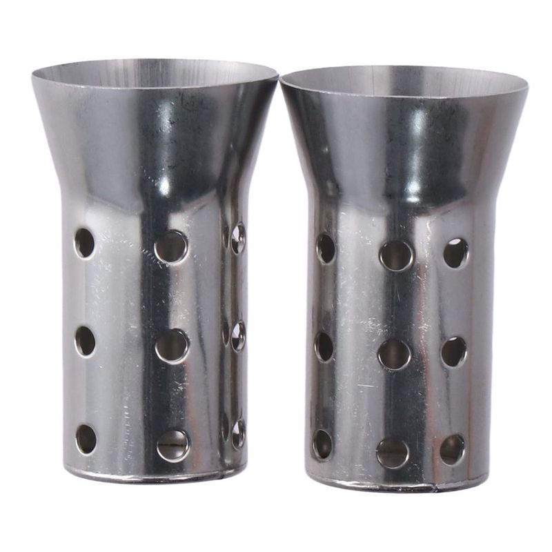 2Pcs Stainless Steel Exhaust Baffle Muffler 3.38*2inch Muffler Baffle Noise Eliminator Muffler Noise Eliminator