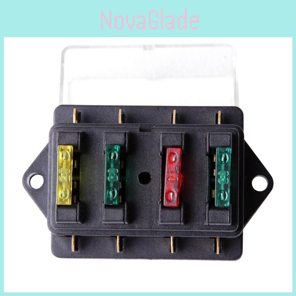 Way Blade 4 Sicherungshalterbox LED-Anzeige Kfz-Sicherungskastenbox N5j1 6V32V