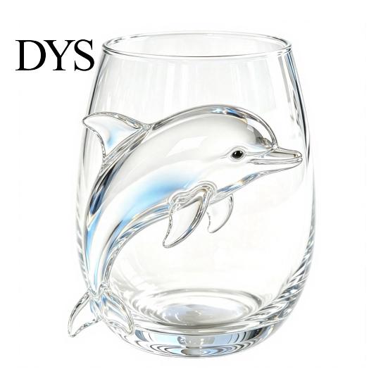 Unique Sea Creature Drinkware Octopus Stemless Wine Glass, 3D Marine Animal Printed Bar Life Enthusiast Gift Borosilicate Glassware, for Cocktails And