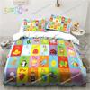 Educational Alphabet Bedding Set Single Twin Full Queen King Size Bed Set Adult Kid Bedroom Bedding Gift