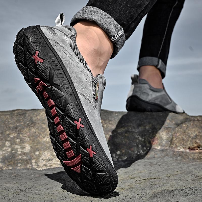 Mocasini din piele pentru bărbați, mărime mare, exterior, cauciuc, talpă moale, pantofi de condus mașina