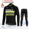 Winter Team Cycling Clothing Thermal Fleece Cycling Clothes Men Jersey Suit Outdoor Riding Bike Ropa Ciclismo MTB Bib Pants Set