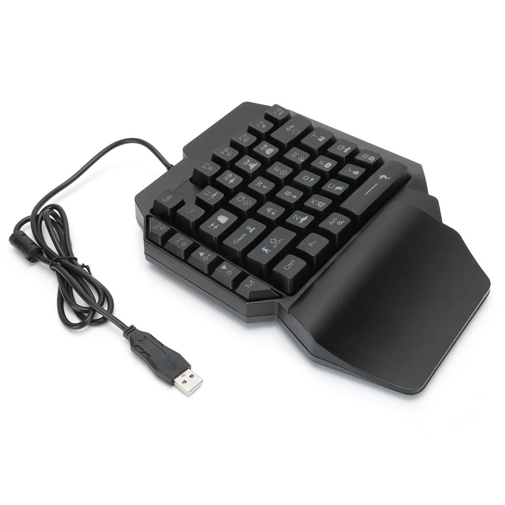 OneHanded Keyboard USB Wired for Gaming 7Color Backlight Computer Accessories 5V(F6 )