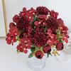 1/4pcs Artificial Flower Tea Buds Hydrangea Home Vase Table Outdoor Garden Wreath Wedding Bridal Bouquet Festival Diy Gift Decor
