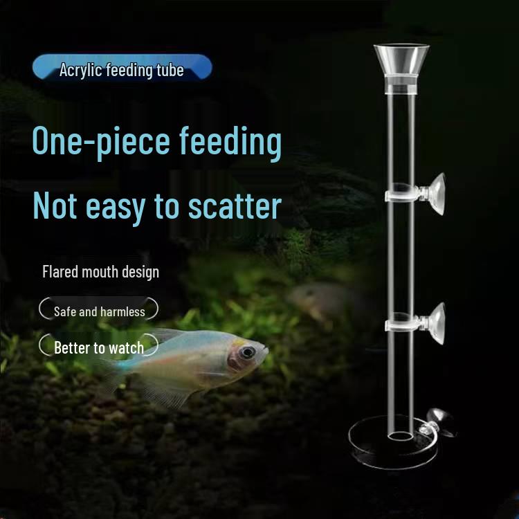 Acrylic Aquarium Feeding Tube and Food Dish for Shrimp and Ornamental Fish