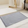 Microfiber Tassel Woven Bath Mat Non Slip Super Absorbent Bathroom Rug Soft Quick Dry Shower Floor Carpet