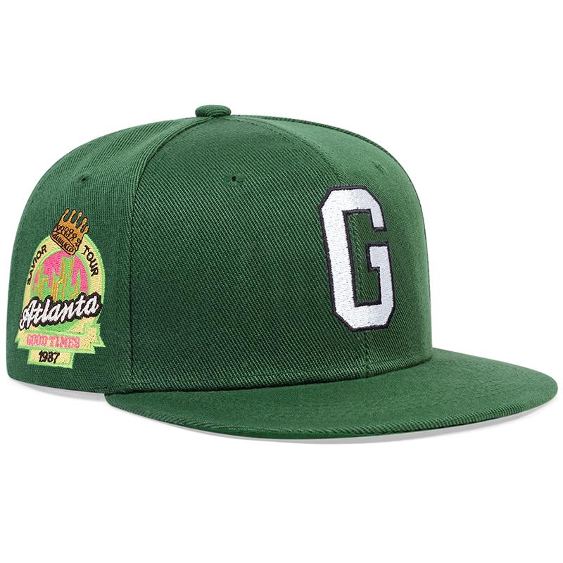 

Унисекс G Буква Вышивка Хип-Хоп Кепки Модные Уличные Регулируемые Повседневные Бейсболки Солнцезащитная Кепка зелёный