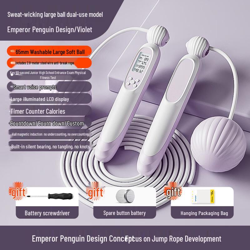 WEZHO Electronic Counting Cordless/Roped Jump Rope for Adults