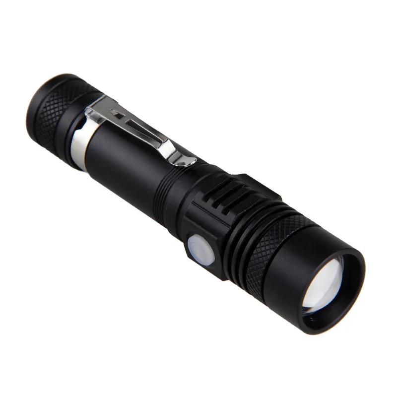 Ultra Bright LED Flashlight USB Rechargeable Led Torch T6 Lanterna Bicycle Light Use18650 Battery.For Cycling Outdoors