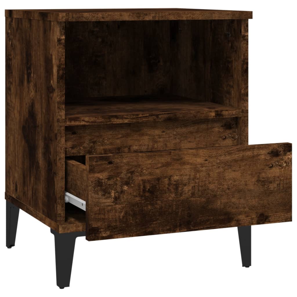 Nightstand Smoked Oak 40x35x50 cm