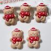 10 Pcs Cute Cartoon Christmas Deer Cookie Man Snowman Resin Scrapbook Diy Jewelry Wedding Children Gift Hairpin Accessories A57