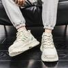 Buty Męskie Sneakersy na Platformie typu High-top Trend Wszechstronne Sportowe Rekreacyjne Grube Podeszwy Podwyższające Buty Toolingowe Zapatillas Hombre