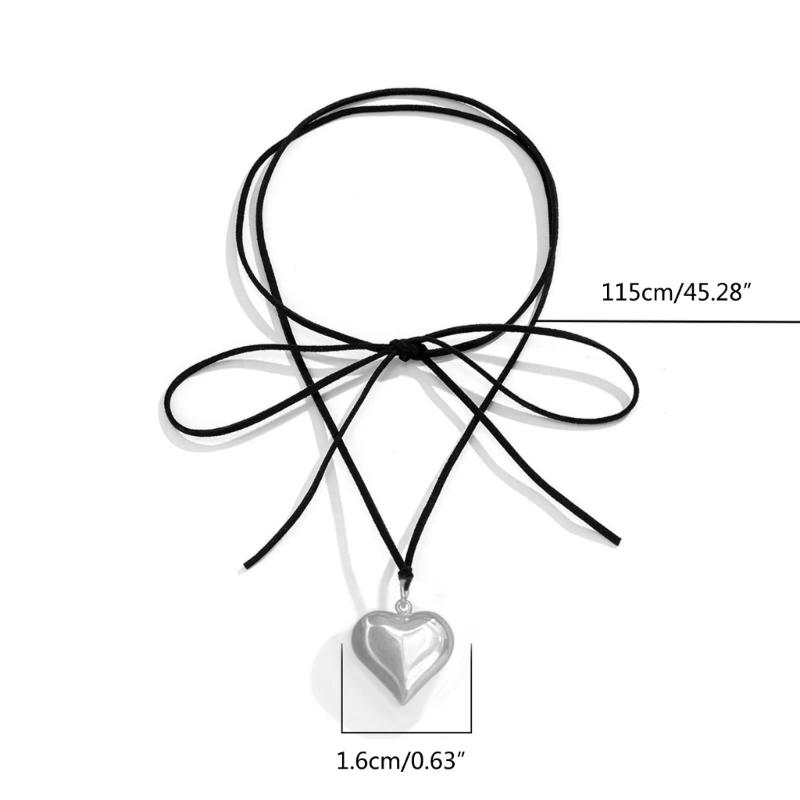 Heart Pendant Necklaces Small Heart Choker Pendant Necklaces Alloy Material Love Pendant Choker for Women Jewelry Gift