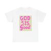God Is Good T Shirt | Pink Script Religious Tee