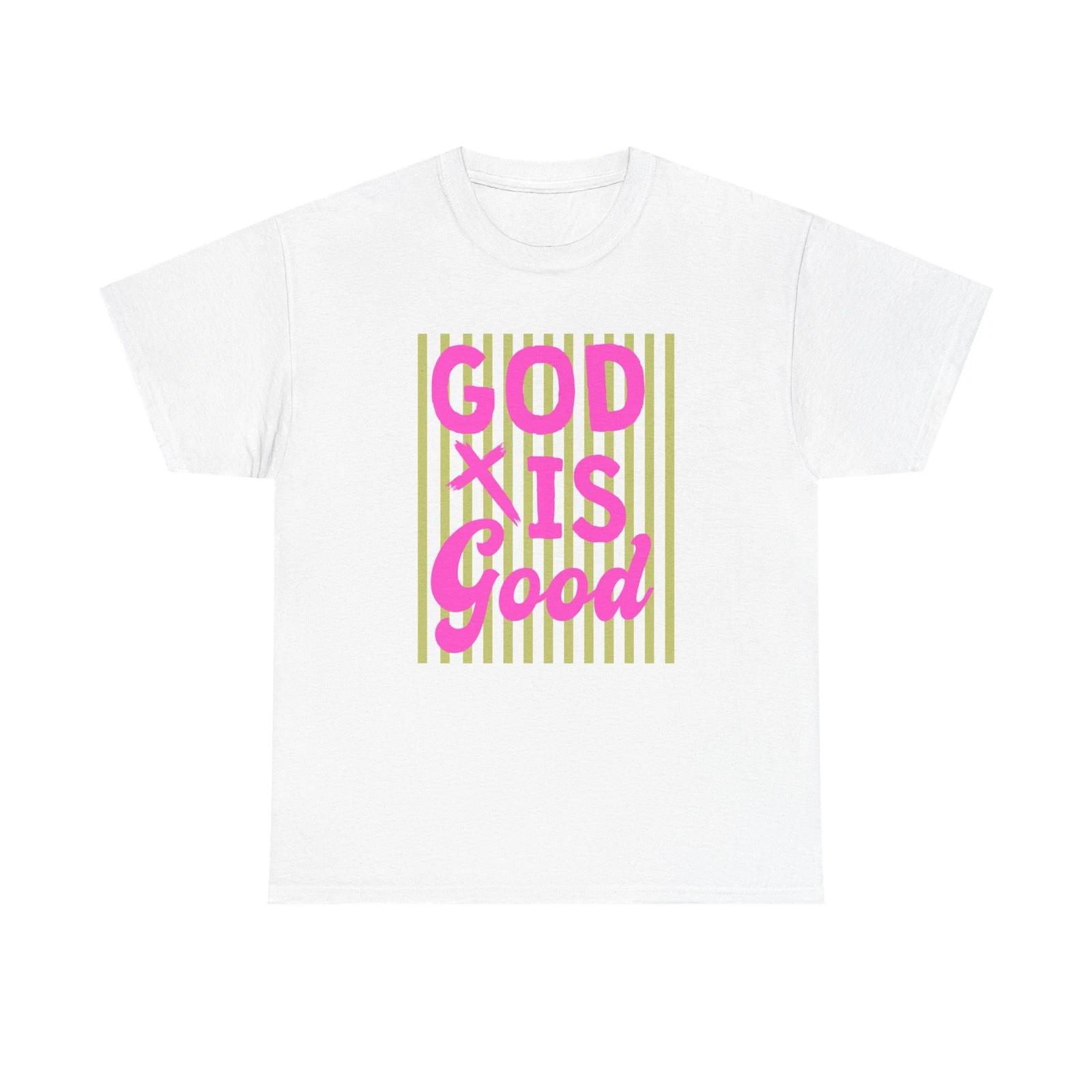 

God Is Good T shirt | Pink Script Religious Tee 3XL