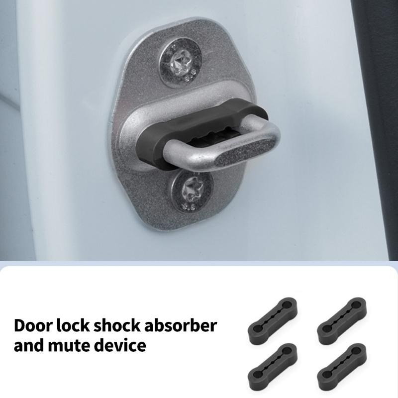4Pcs Car Door Bumpers Silicone Shock Absorbing Pad for Quiet Closure Prevent Dents in Narrow Parking Spaces