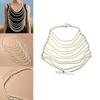 Bohemian Body Jewelry With Multilayer Pearl Beads For Beachwear