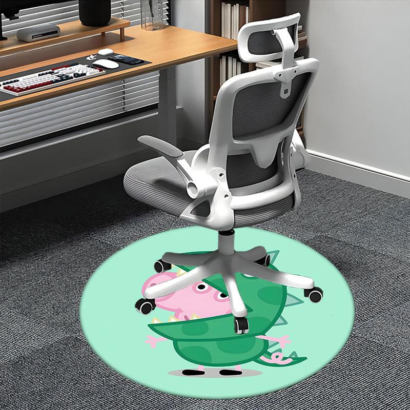 

Dinosaur Costume,Peppa Pig Chair mat Round Rug Office carpet, Machine Washable, Non slip, Suitable for Living Rooms, Bedrooms 80cm