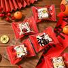 2026 Year Of The Horse Chinese  Year Snowflake Crispy Packaging 100Pcs Baking Cookie Machine Sealed Small Nougat Candy Bags