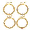 Stainless Steel Mesh Strap Bracelet With Zircon Plated 18K Gold, Ladies Luxury Jewelry Accessories Br-2650