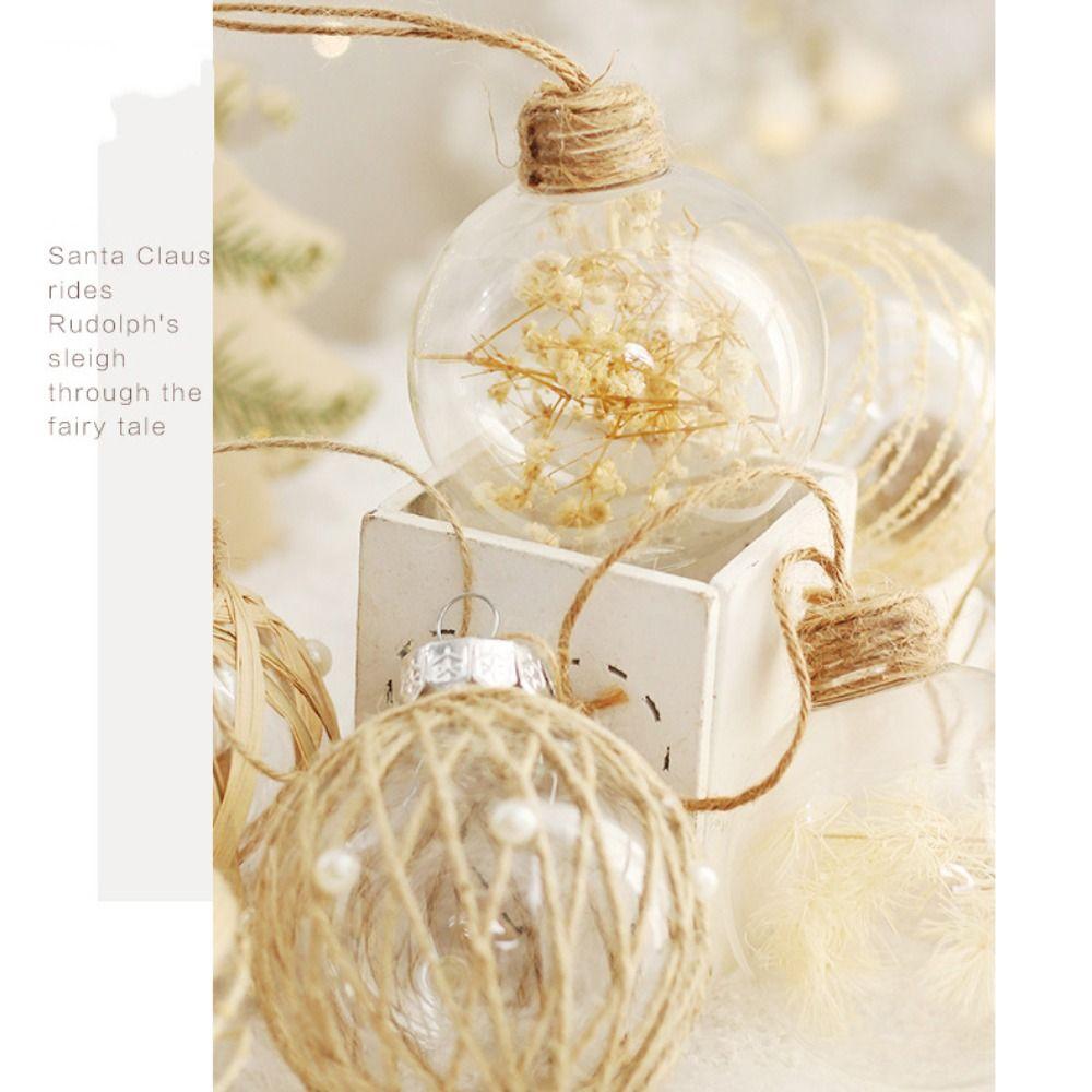 6 STÜCKE/ 1 Satz 8cm Weihnachtskugel Set Transparent Christbaumkugeln Christbaumkugeln Schaufenster