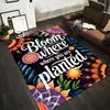 "Bloom Where You Are Planted Carpet with Colorful Floral Mandala Print" Suitable for Use As an Anti-slip for Living Room Bedroom Sofas