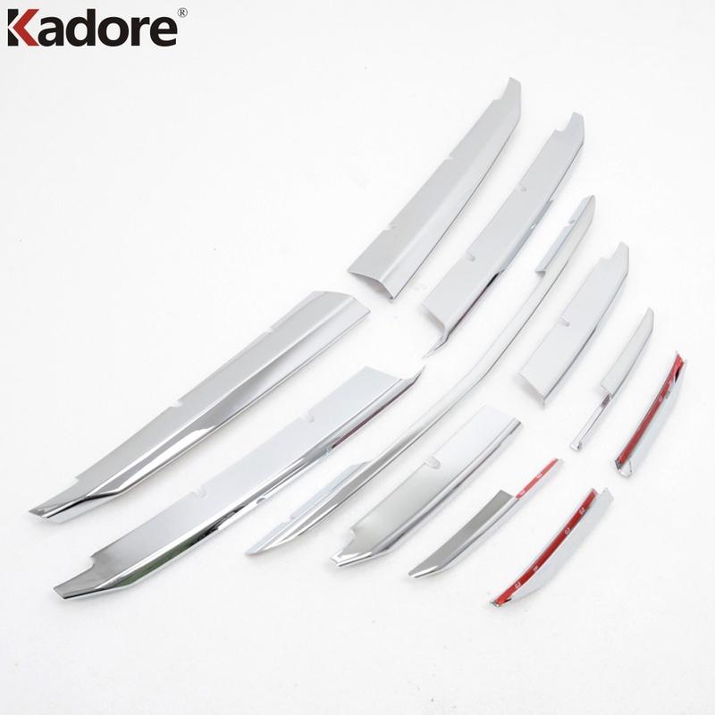 Front Center Grille Grills Cover Trim For Mazda 3 Axela 2014 2015 2016 Chrome Car Head Racing Grill Frame Trims Accessories