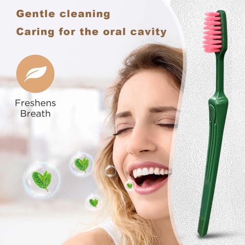 Fine Bristle Toothbrush, Soft Toothbrush for Adults, Small Head Soft Bristle Toothbrush, Ergonomic and Perfect for Sensitive Teeth, Ultra-Fine Bristle