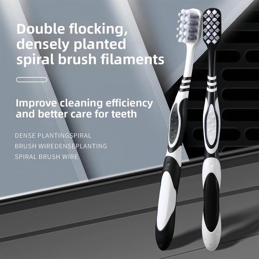 Medium Hard Bristle Toothbrush for Home Use with Ergonomic Design and Powerful Stain Removal