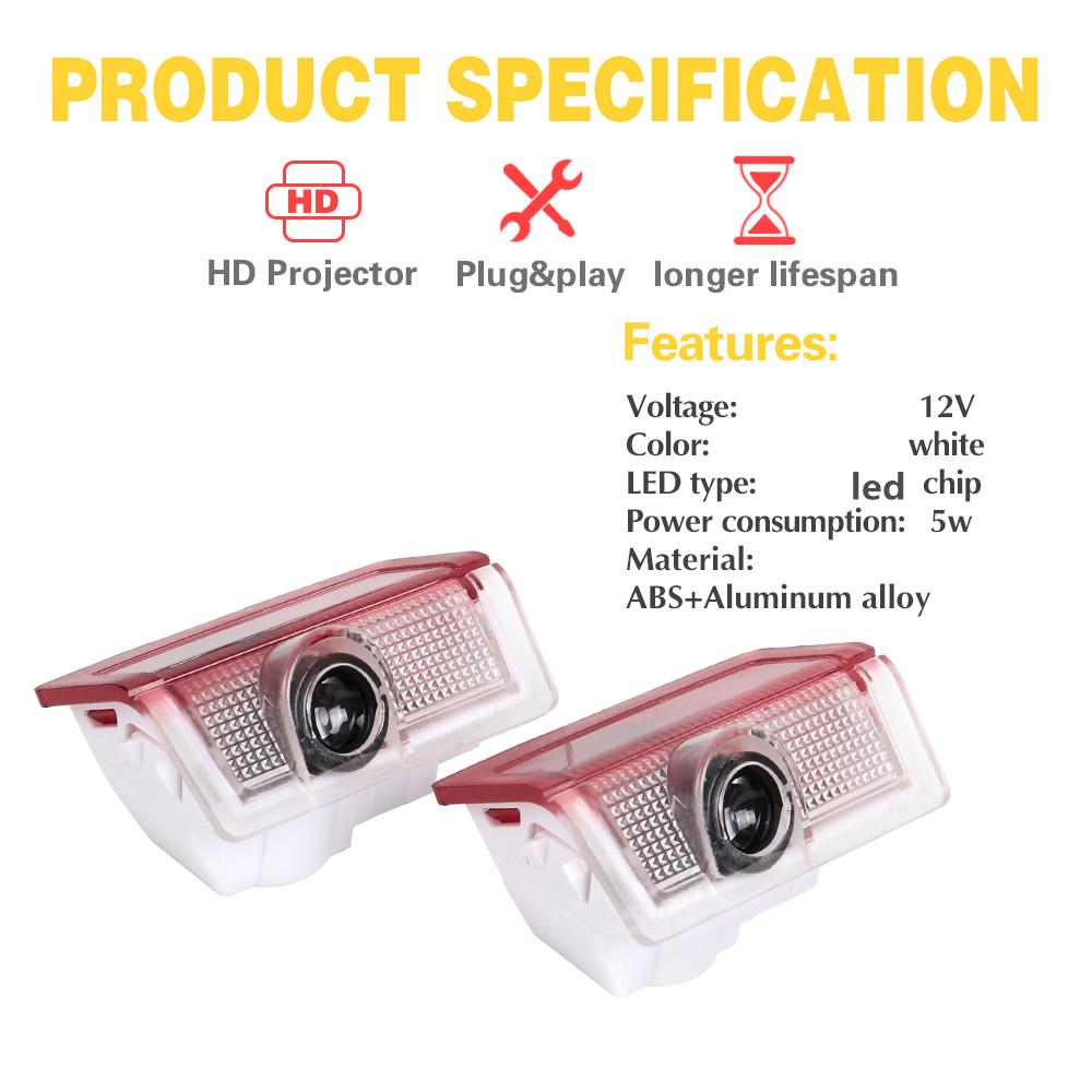 LED Car Door Ghost Shadow Welcome Light Accessories For Mercedes Benz W176 W177 W246 W205 W212 W213 W166 W167 X166 H247 X156 A45