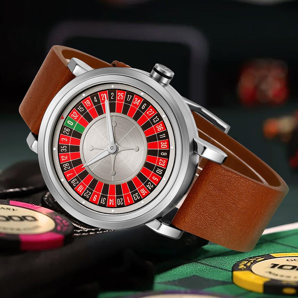 New Fashionable Creative Rotating Wheel Dial Men Watch Luminous Waterproof Quartz Watches Relojes Para Hombres