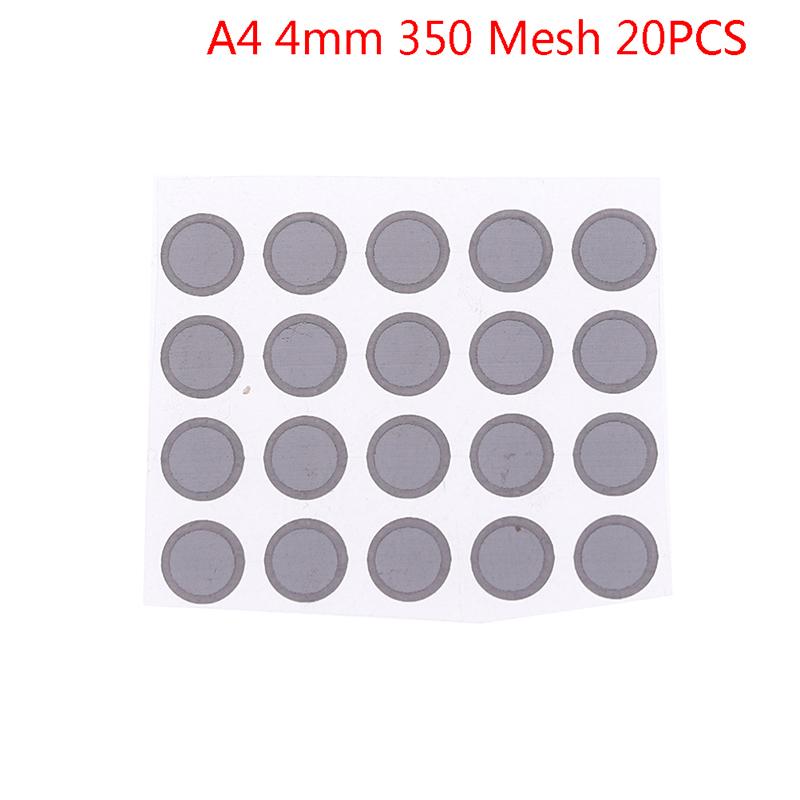 

20 шт., тюнинговая бумага для наушников «сделай сам», демпфирующая передняя оболочка, фильтрующая сетка, увеличение низкого уровня 4mm 350 mesh