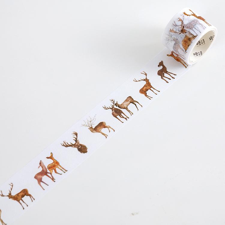 

30mm * 2m Mysterious Animal Series Kawaii Forest Animal Theme Washi Tape DIY Scrapbooking Aesthetic Material Masking Tape Washi