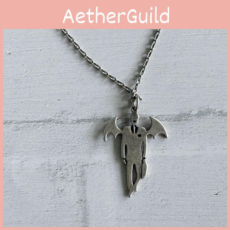 Gothic Vampire Bloodsucker Pendant Chain With Wing Design For Cosplay Costumes