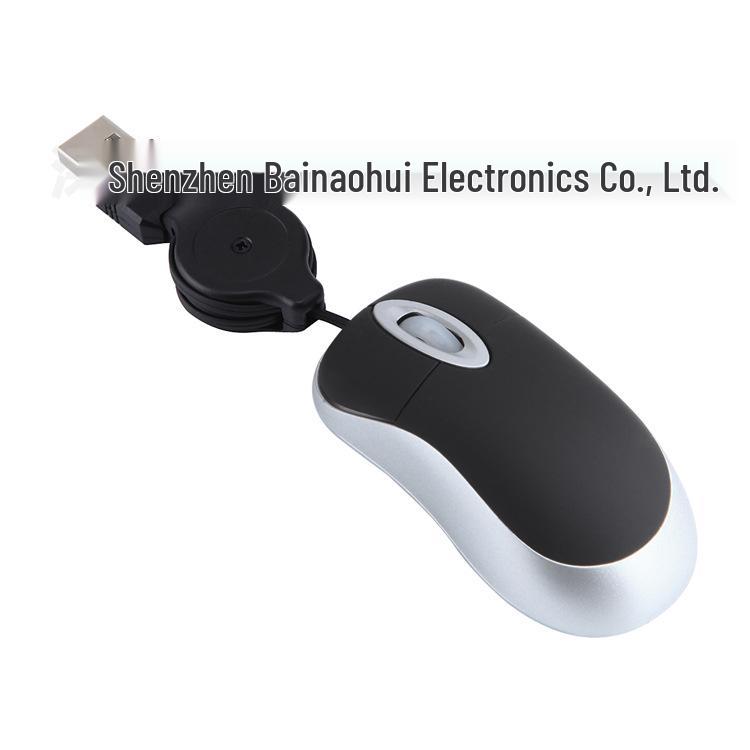 Retractable Mini Wired Mouse for Kids - Multi-color, Portable, Travel-Friendly