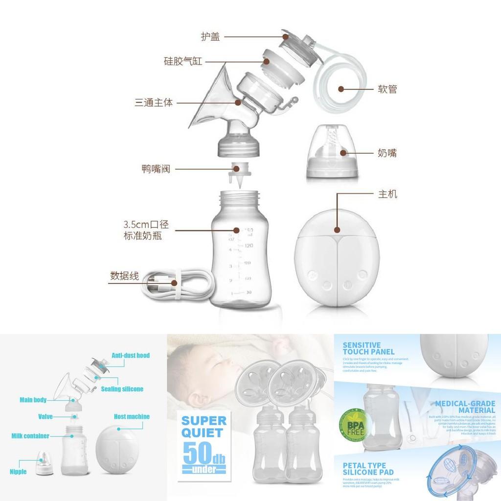 Double Electric Breast Pump With Silent Suction For Nursing Mothers