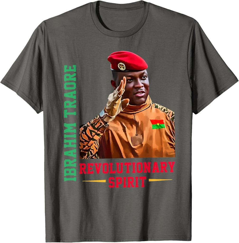 Burkina Faso Ibrahim Traoré Thomas Sankara African President Graphic T Shirts Women Unisex High Quality Cotton Shortsleev
