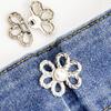 New DIY Tighten Waist Button Detachable Clip No Sewing Retractable Button Reduce Waist Flower Buttons Snap Clothing Accessories