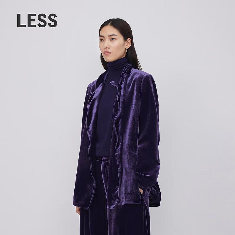 LESS 2024 Spring Elegant Velvet Blazer S
