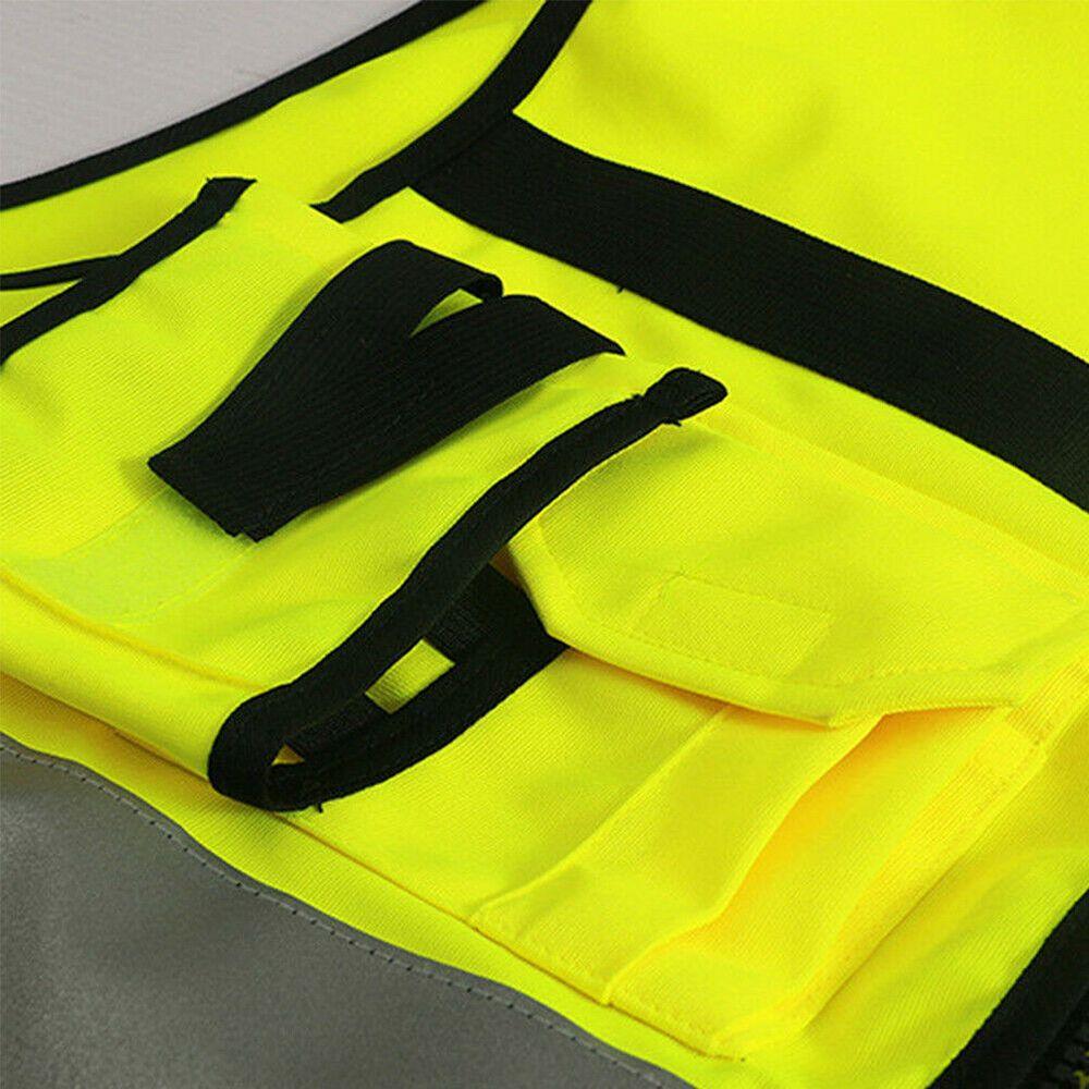 Traffic Construction Warning with Pocket Reflective Safety Jacket Waistcoat Working Clothes